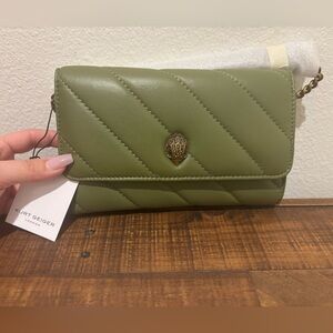 Kurt Geiger Olive Quilted Clutch/ Crossbody